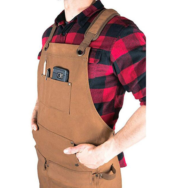Waterproof Waxed Canvas Apron | Durable & Stylish for Crafting and Workshop