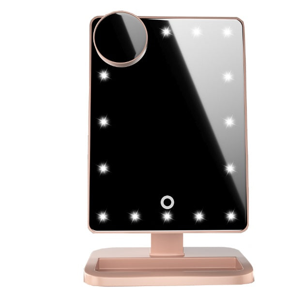 LED Touch Screen Makeup Mirror with Bluetooth Speaker & 10X Magnification