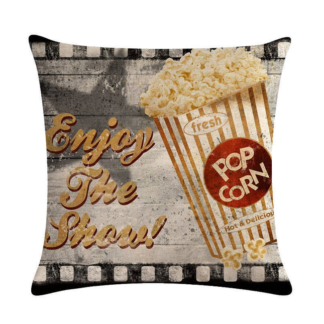 Retro Movie Subtitles Pillowcase | Linen Cushion Cover for Home and Office