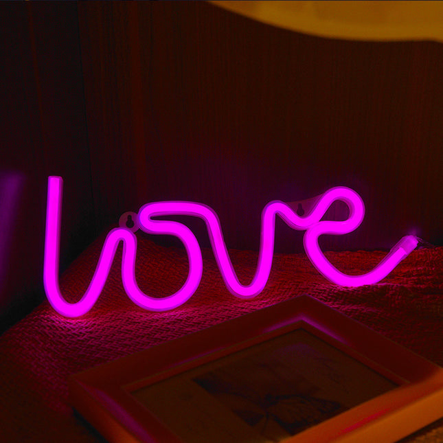 Love Neon LED Sign Light | Multicolor Indoor Decoration for Holidays, Weddings, and Parties
