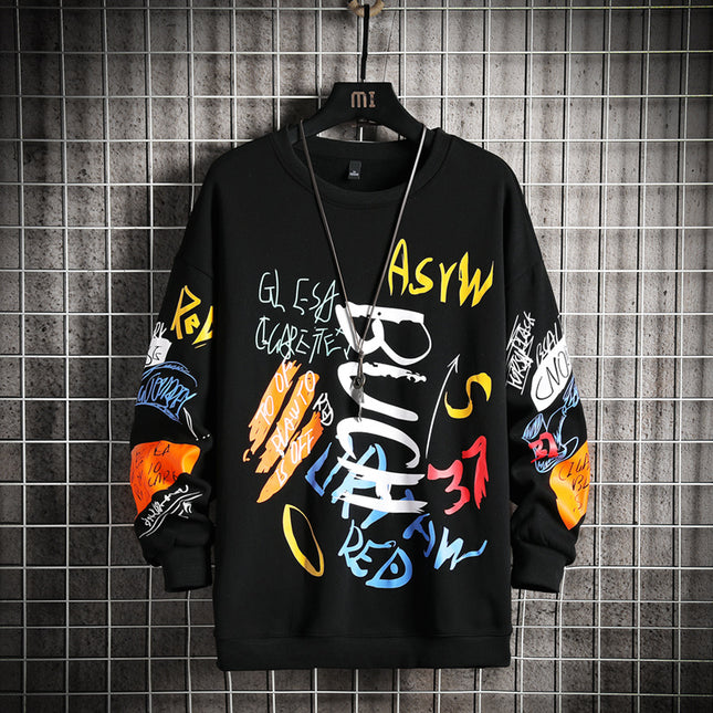 Men's Oversized Harajuku Crewneck Sweatshirt | Trendy Japanese Streetwear Gift