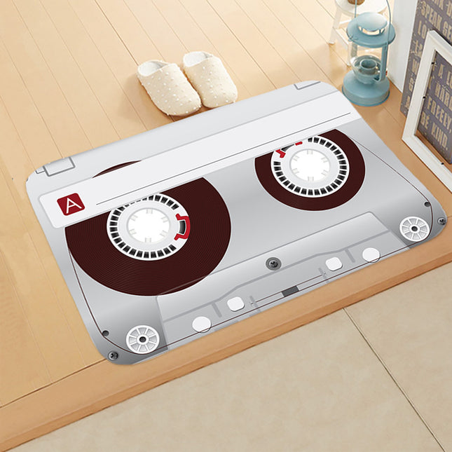 Colorful Music Vinyl Records Non-Slip Round Area Rug for Bedroom Living Room Study Playing Floor Mat