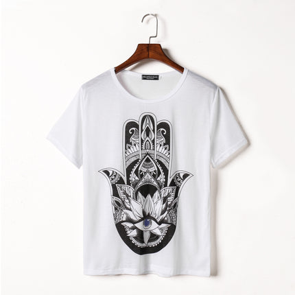 Punk Rock Sunflower Graphic Tee – Vintage Letter Print Fashion Statement