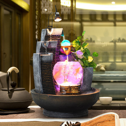 Chinese-Style Aquarium Water Fountain | Elegant Home Decor Piece