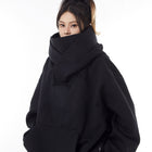High Neck Hooded Sweatshirt | Functional Streetwear Style Coat for Urban Vibes