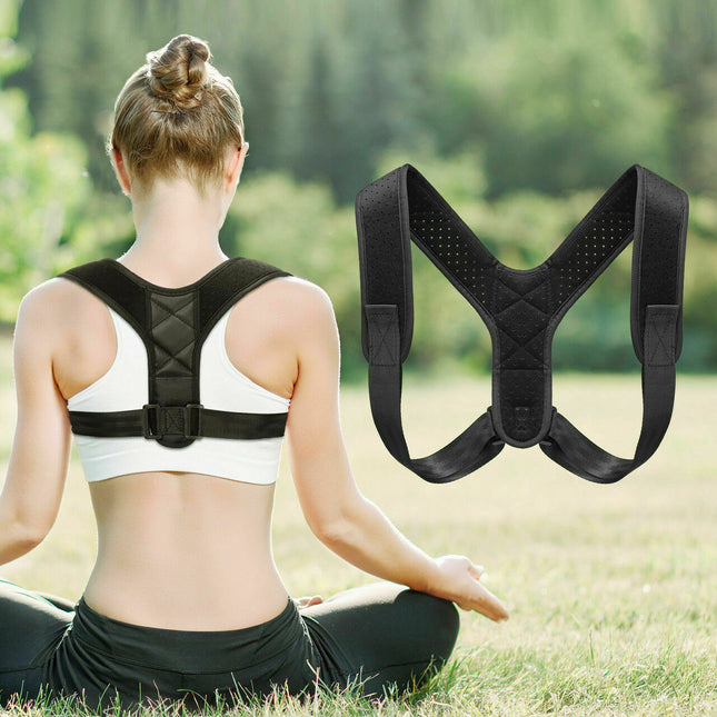 Adjustable Posture Corrector for Men & Women – Upper Back Pain Relief & Clavicle Support
