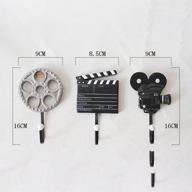Creative Movie Equipment Coat Hook | Wall Hanging Set of Three