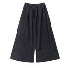 Dark Aesthetic Wide-Leg Skirt Pants | Guochao Harajuku Fusion