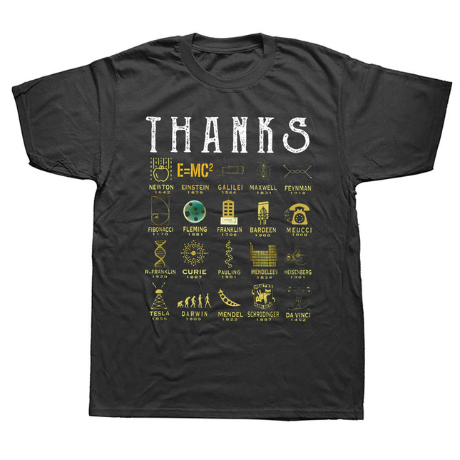 Thanks, Scientists | Astronomy & Biology Graphic Round Neck Tee