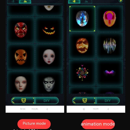 LED Face Changing Mask | Full-Color Luminous Halloween Party Prop