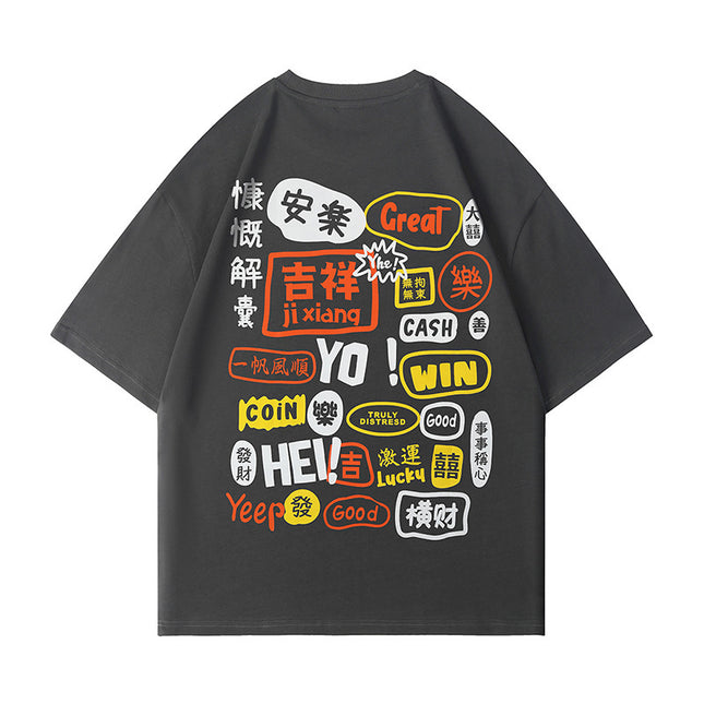 Men's Manga Graphic Harajuku T-Shirt | Cotton Graffiti Fashion Top