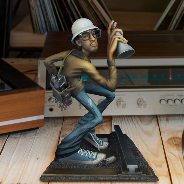 DJ Breakdancing Graffiti Artist Statue | Resin Model Ornament for Music Lovers