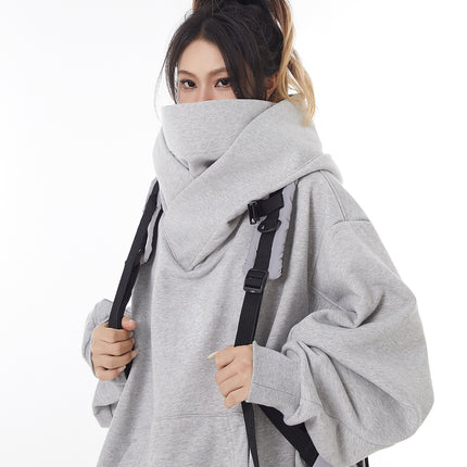 High Neck Hooded Sweatshirt | Functional Streetwear Style Coat for Urban Vibes