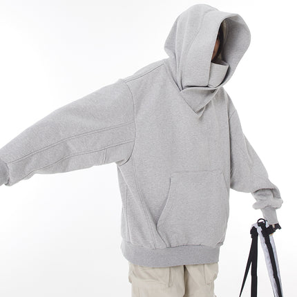 High Neck Hooded Sweatshirt | Functional Streetwear Style Coat for Urban Vibes